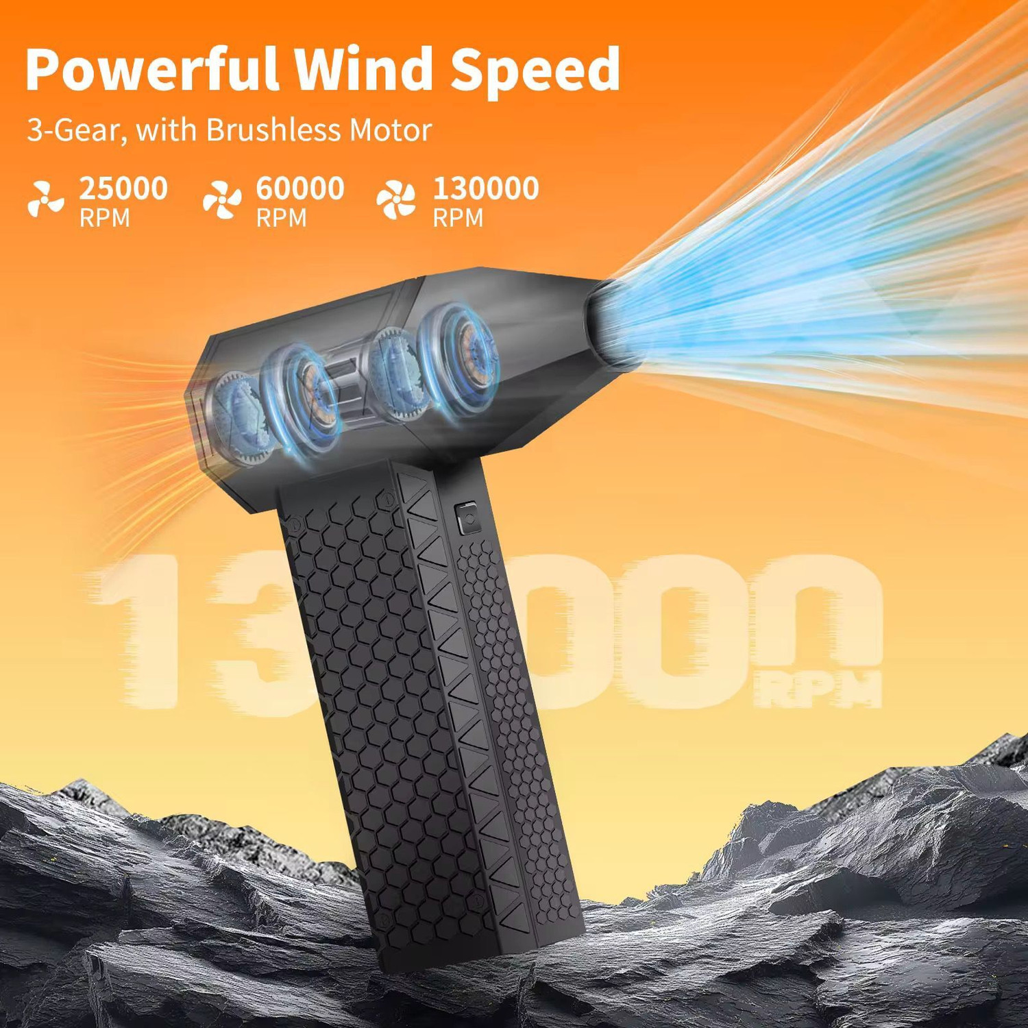 Image of VZOIR Turbo Jet Portable Air Cooler Fan with Type-C Charging Air Blower