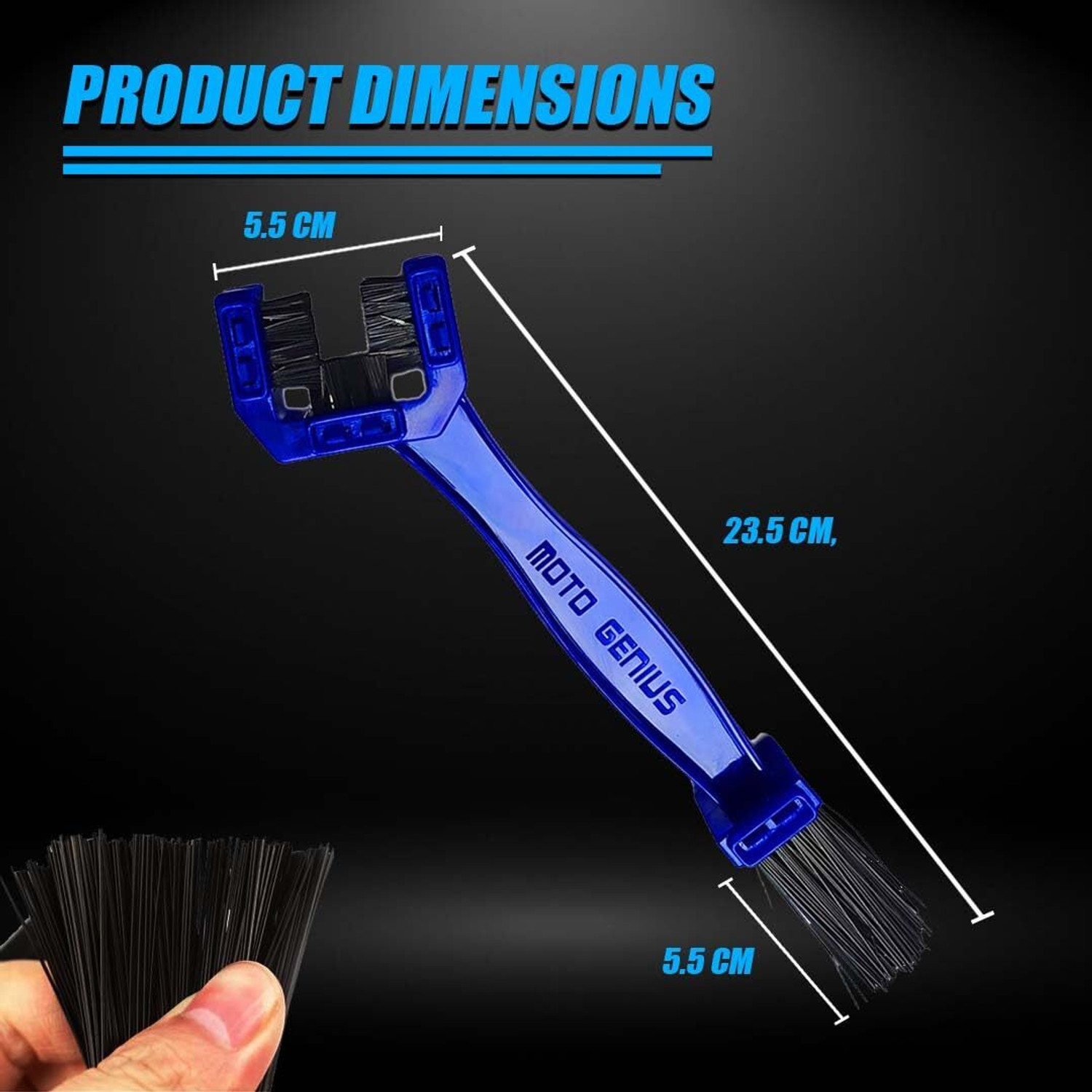 Image of Moto Genius Plastic Vehicle Washing Chain Cleaner Brush