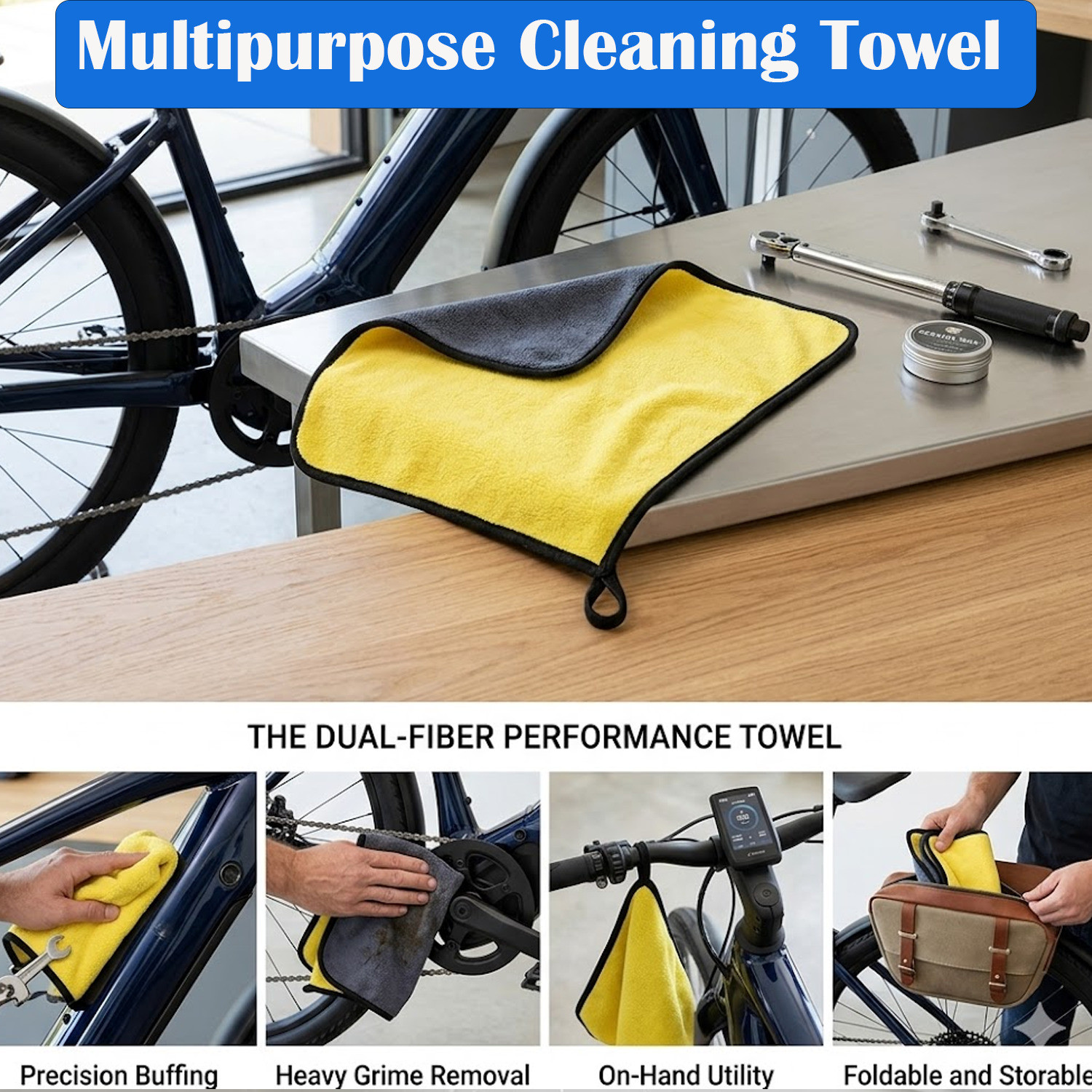 Image of Nippon Paint Microfiber Vehicle Washing Cloth (Pack Of 2, 500 GSM)