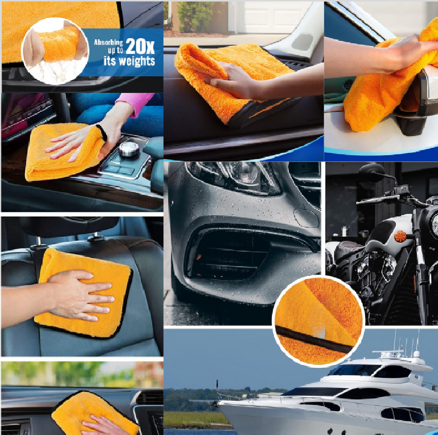 Image of SRBKfashion Stainless Steel, Plastic, Microfiber Vehicle Washing Duster