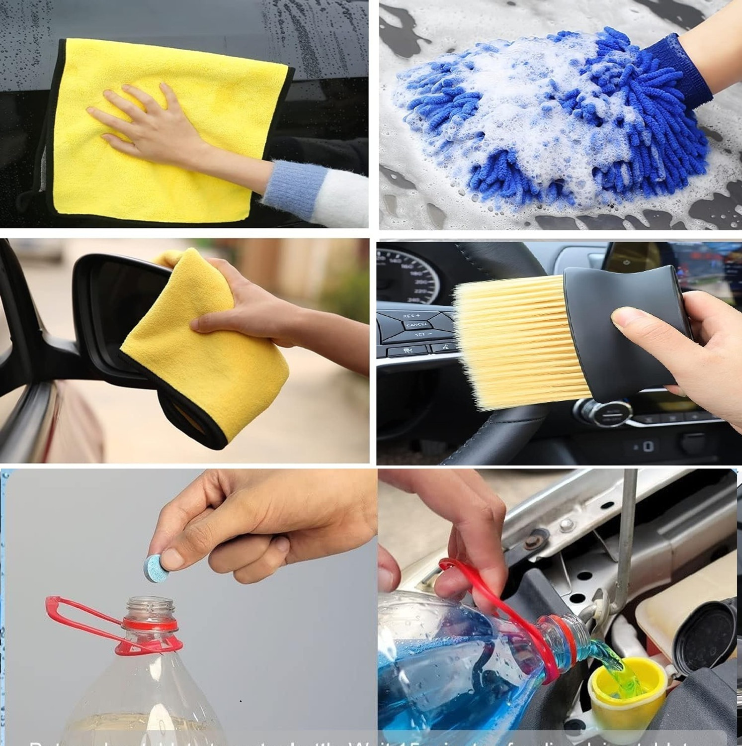 Image of Winberg Microfiber Vehicle Washing Brush (Pack Of 44, 600 GSM)