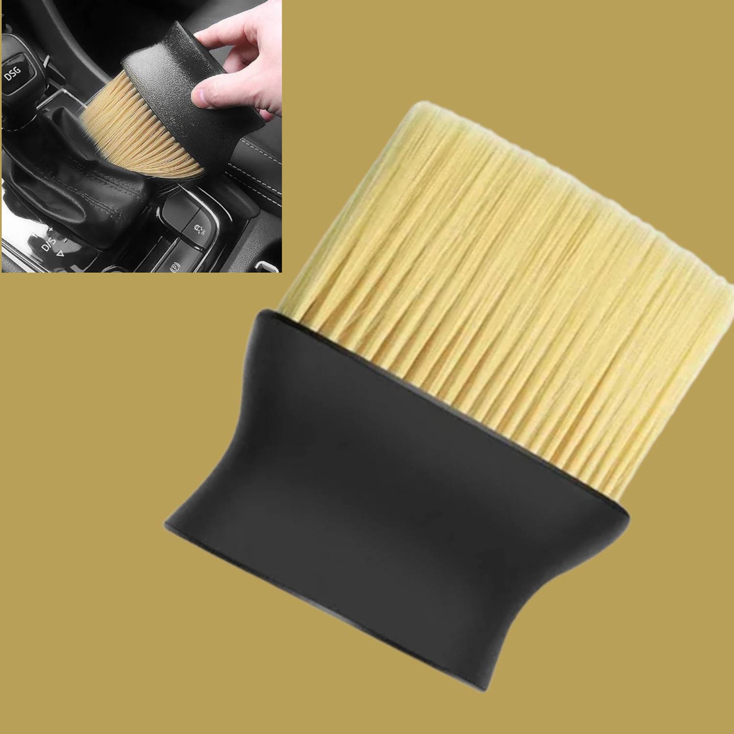 AirSoft Interior Cleaner Instrument Panel Air Outlet Dust Removal Soft Brush Home Office Dry Duster