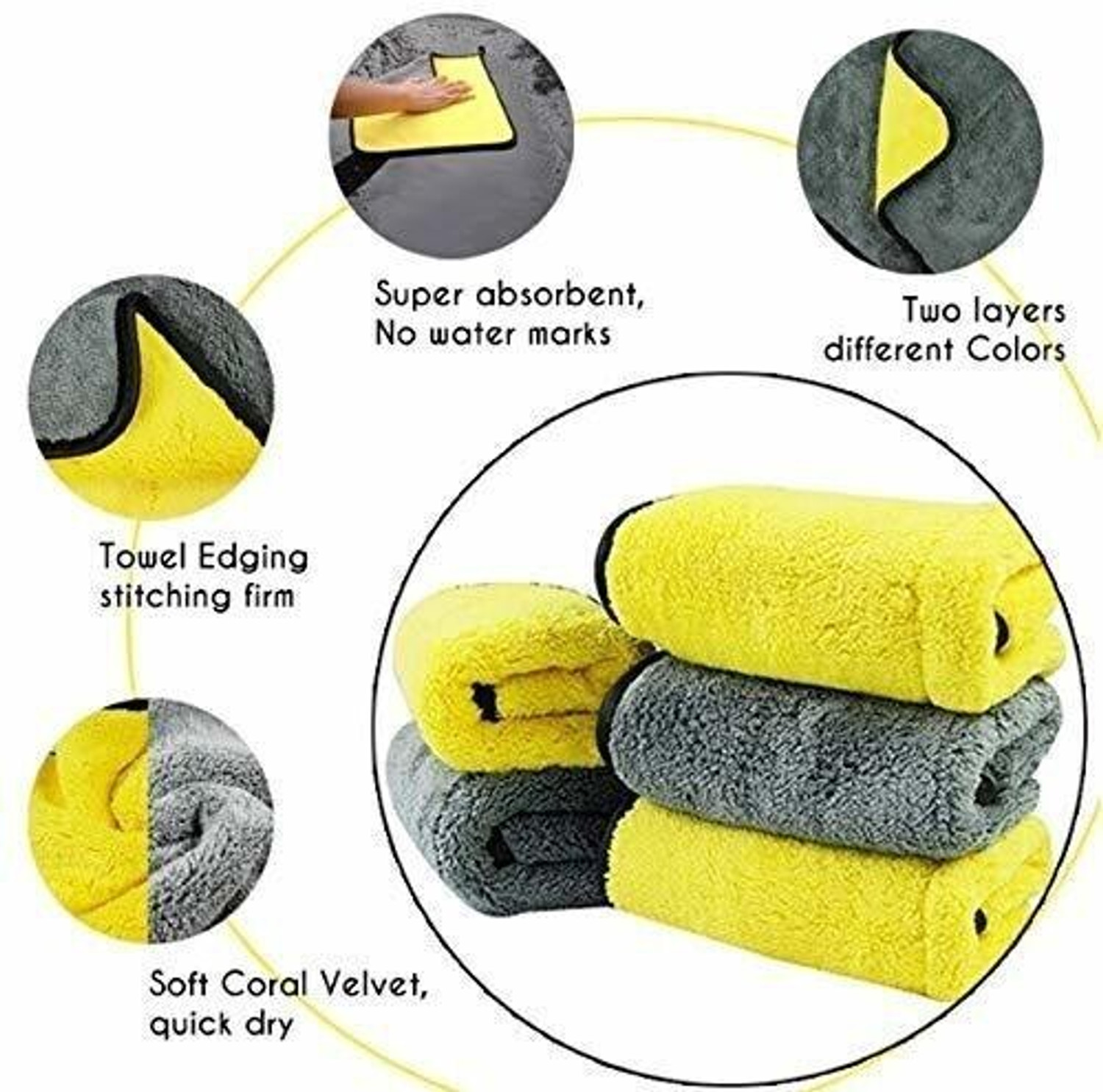 Image of CARE AUTO PARTS Microfiber Vehicle Washing Cloth