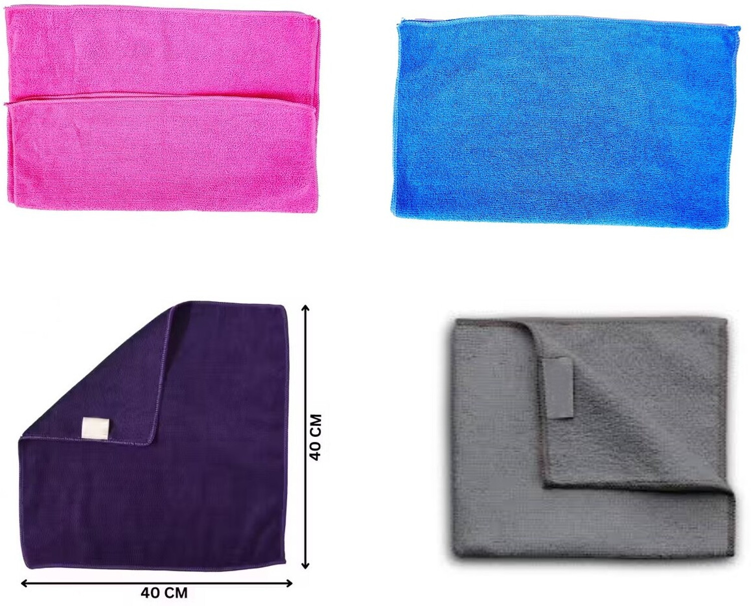 Image of Greensify Microfiber Vehicle Washing Cloth (Pack Of 5, 250 GSM) Dry Microfiber Cleaning Cloth