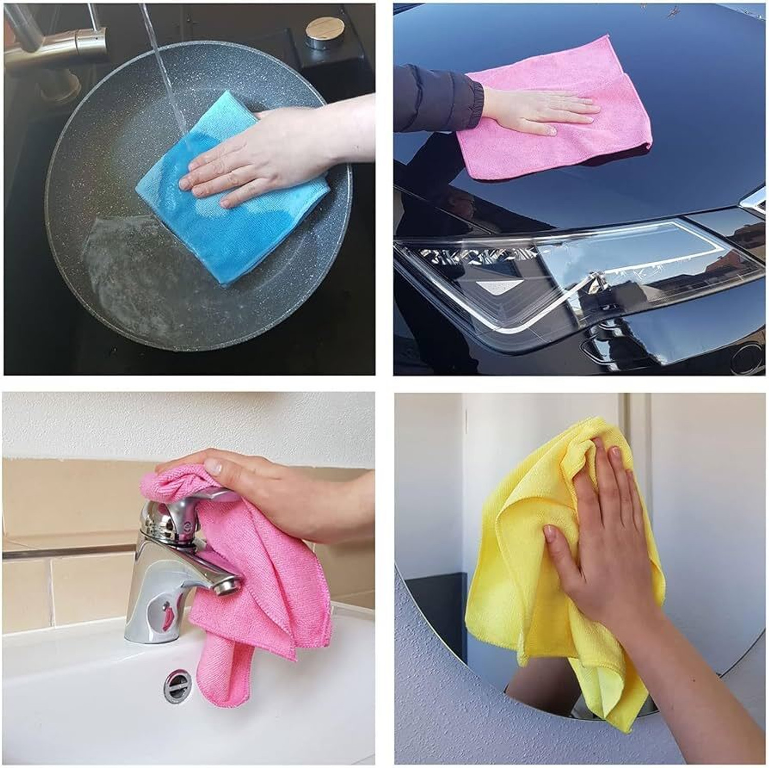 Image of INSPIRE STYLE Microfiber Vehicle Washing Cloth (Pack Of 3, 250 GSM) Wet and Dry Microfiber Cleaning Cloth