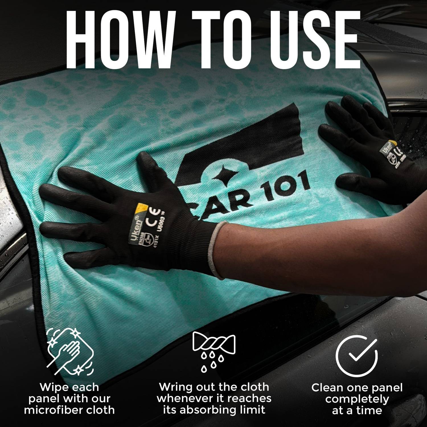 Car 101 Microfiber Vehicle Washing Cloth Pack of 1 - Image 4