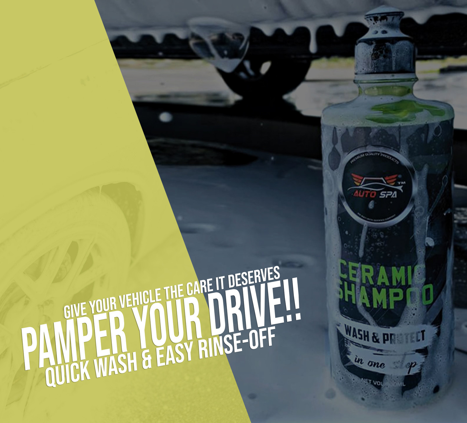 Image of auto spa Ceramic Coated Vehicle sio2 Ultra Mild Car Washing Liquid