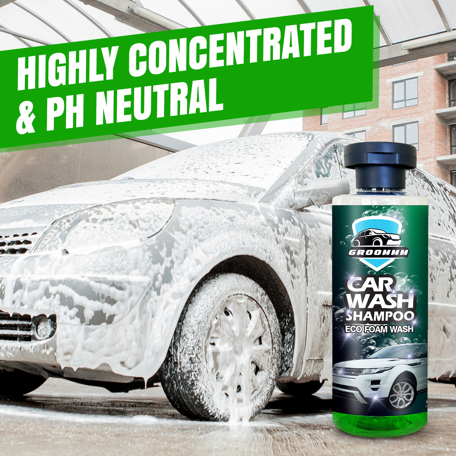 Image of Groommm Car Wash Foam Shampoo (250ML) - Highly Concentrated | Snow Foam Car Shampoo Car Washing Liquid