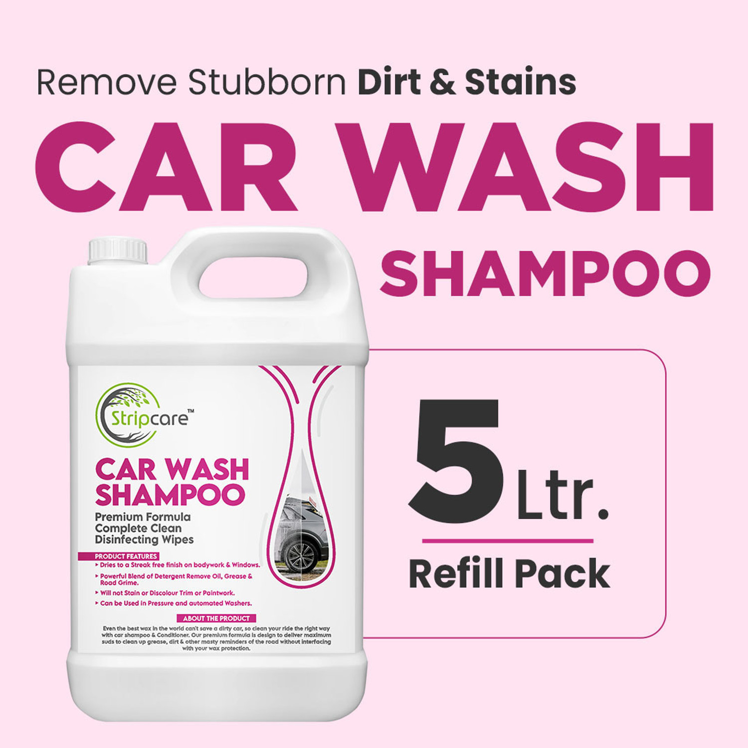 Image of Stripcare Power Shine Car Wash Shampoo Car Washing Liquid