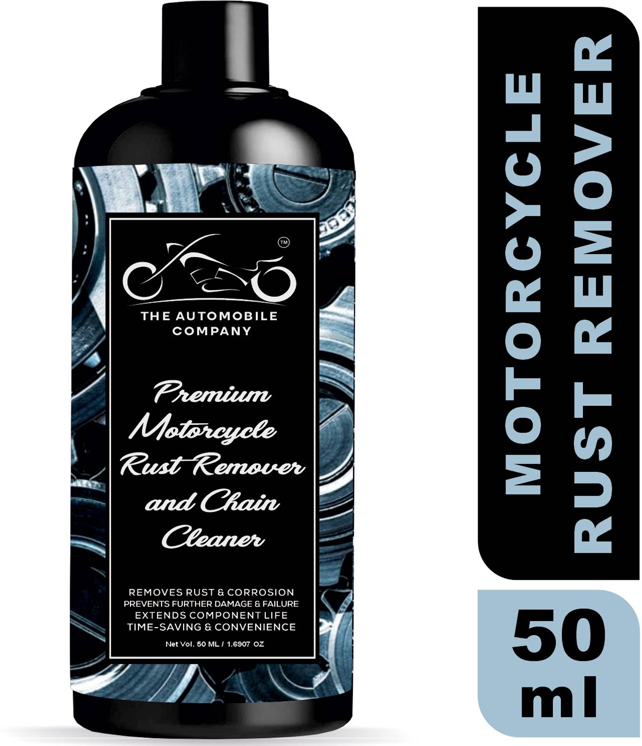 THE AUTOMOBILE COMPANY Motorcycle Rust Remover & Chain Cleaner Liquid Polish 50 ml Bike Cleaner Car Washing Liquid