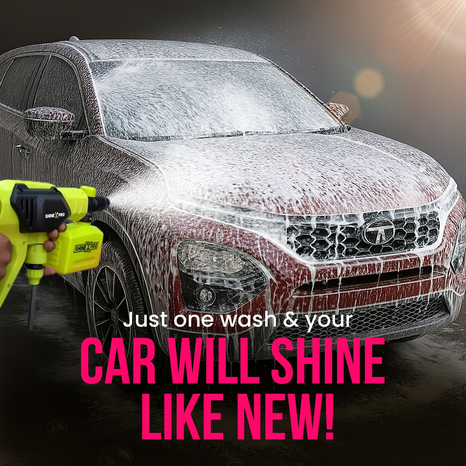 Image of ShineXPro Car Wash Shampoo Concentrate - Thick Foam, Shine Enhancing Formula, pH Neutral Car Washing Liquid