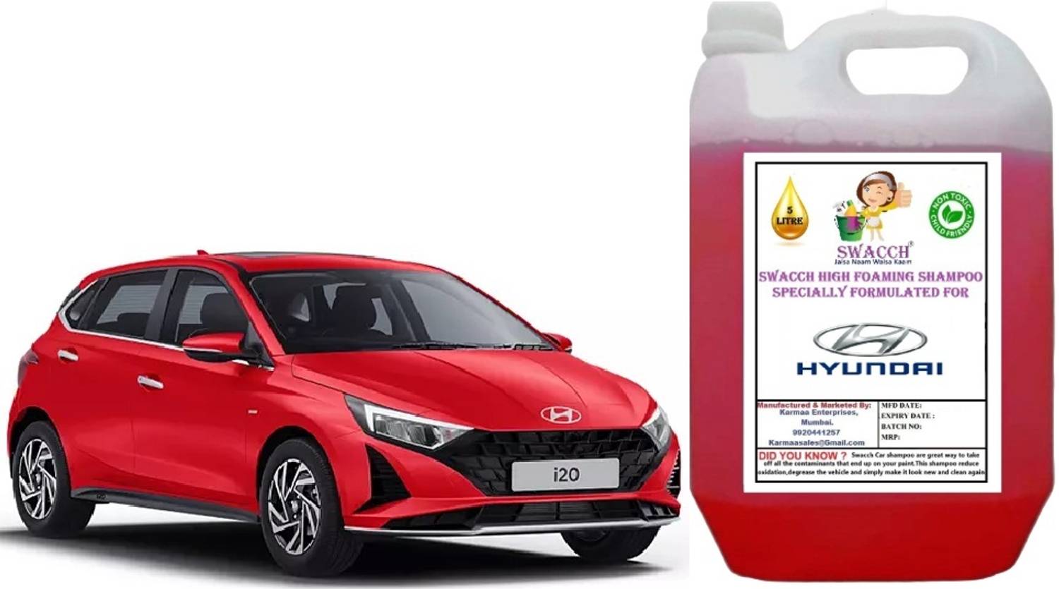 swacch High Foaming Car Shampoo Formulated For Hyundai i20