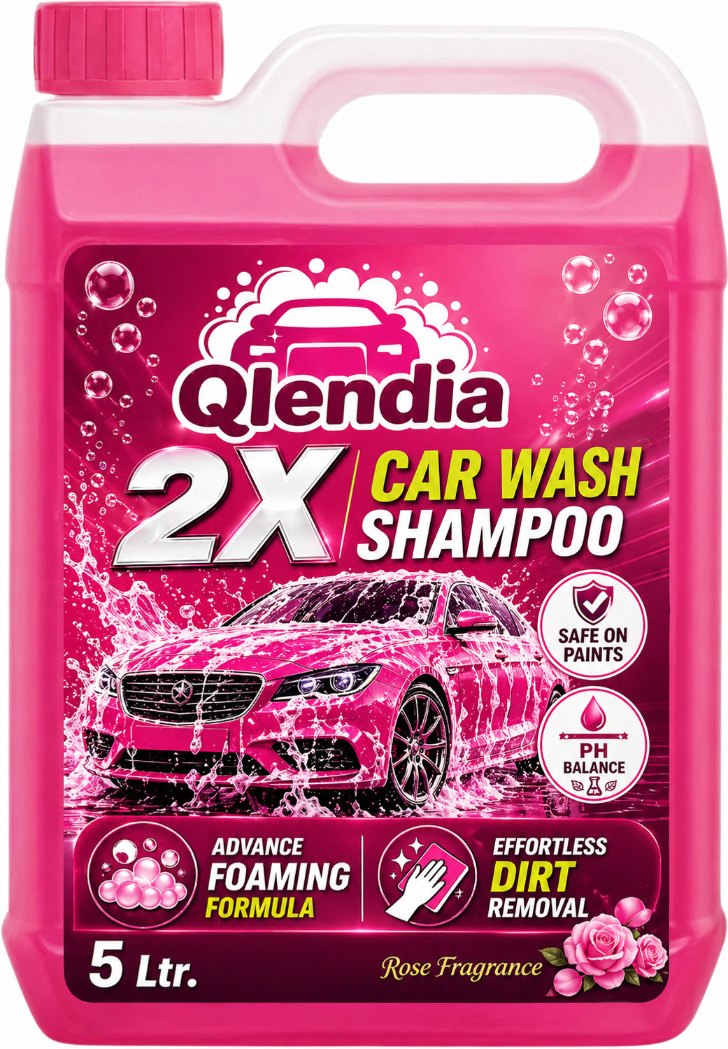 Image of Qlendia Premium Car & Bike Shampoo Thick Snow Foam Car Wash pH Balanced Car Washing Liquid