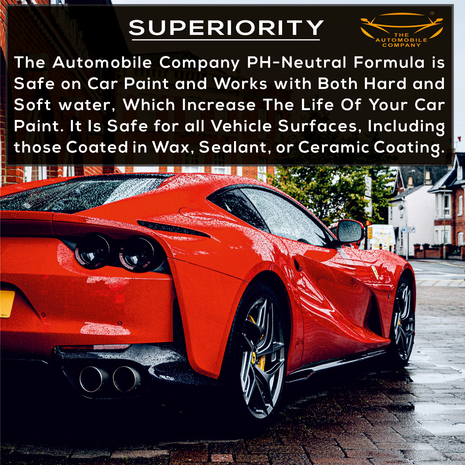 Image of THE AUTOMOBILE COMPANY Ceramic Car Shampoo 1 Litre Powerful Cleaning and Shine Protection for Cars Car Washing Liquid (1000 ml)