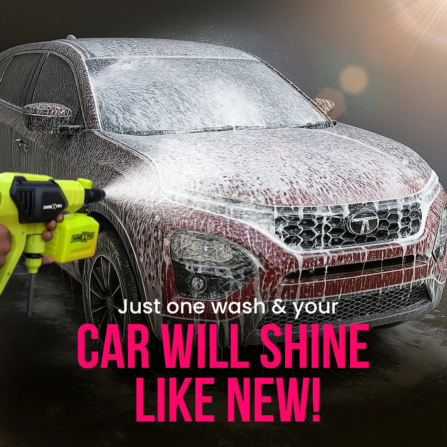 Image of ShineXPro Car Wash Shampoo with 400GSM Microfiber Cloth & Wash Mitt - Thick Foaming Action Car Washing Liquid