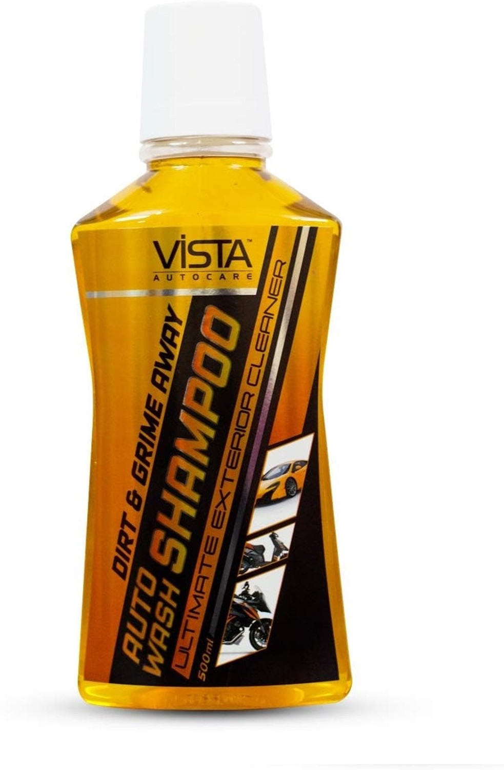 Image of Resil vista Vista Auto Wash Shampoo 500ml,Car & Bike Shampoo,Removes Tough Dirt,pH Balance Car Washing Liquid