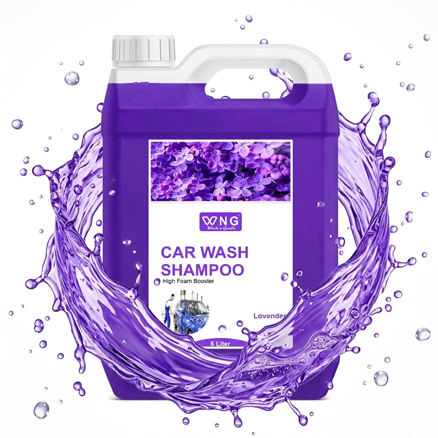 Image of WNG Heavy Foam Car Wash Shampoo | Safe on Paint & Gloss Finish Car Washing Liquid