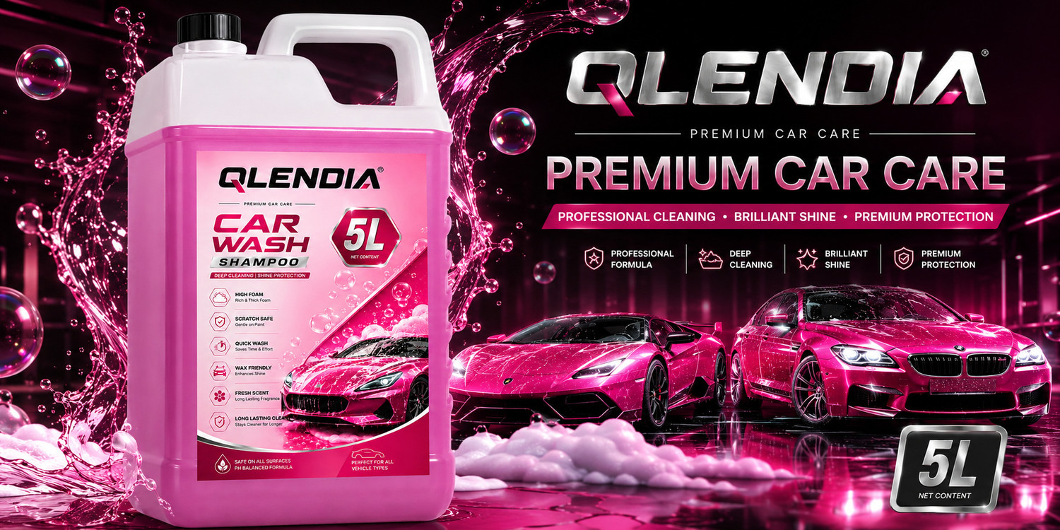 Image of Qlendia High Foam Car Wash Shampoo 5Liter |- Shiny & Clean Finish Car Washing Liquid