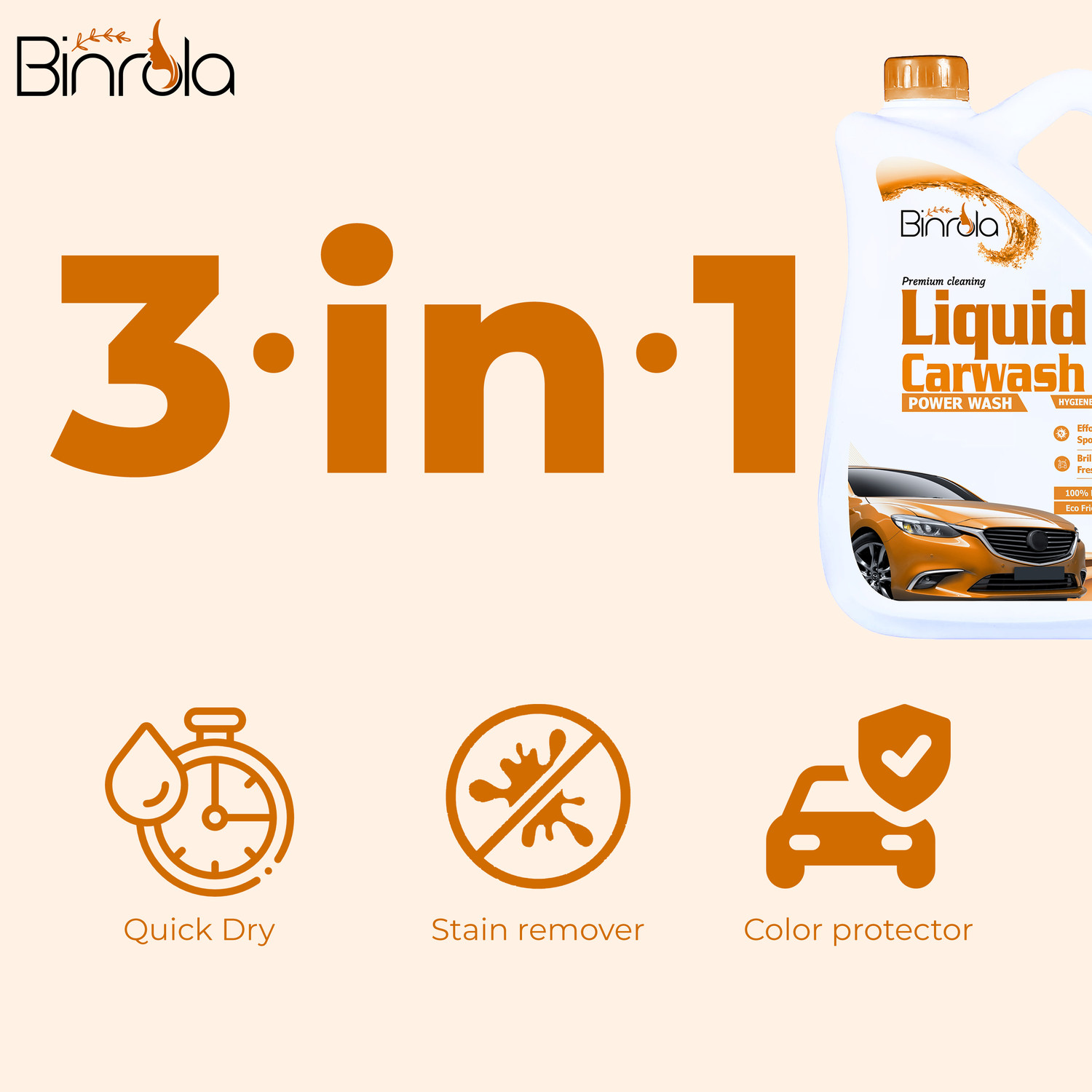 Image of Binrola for all car modal Car Washing Liquid
