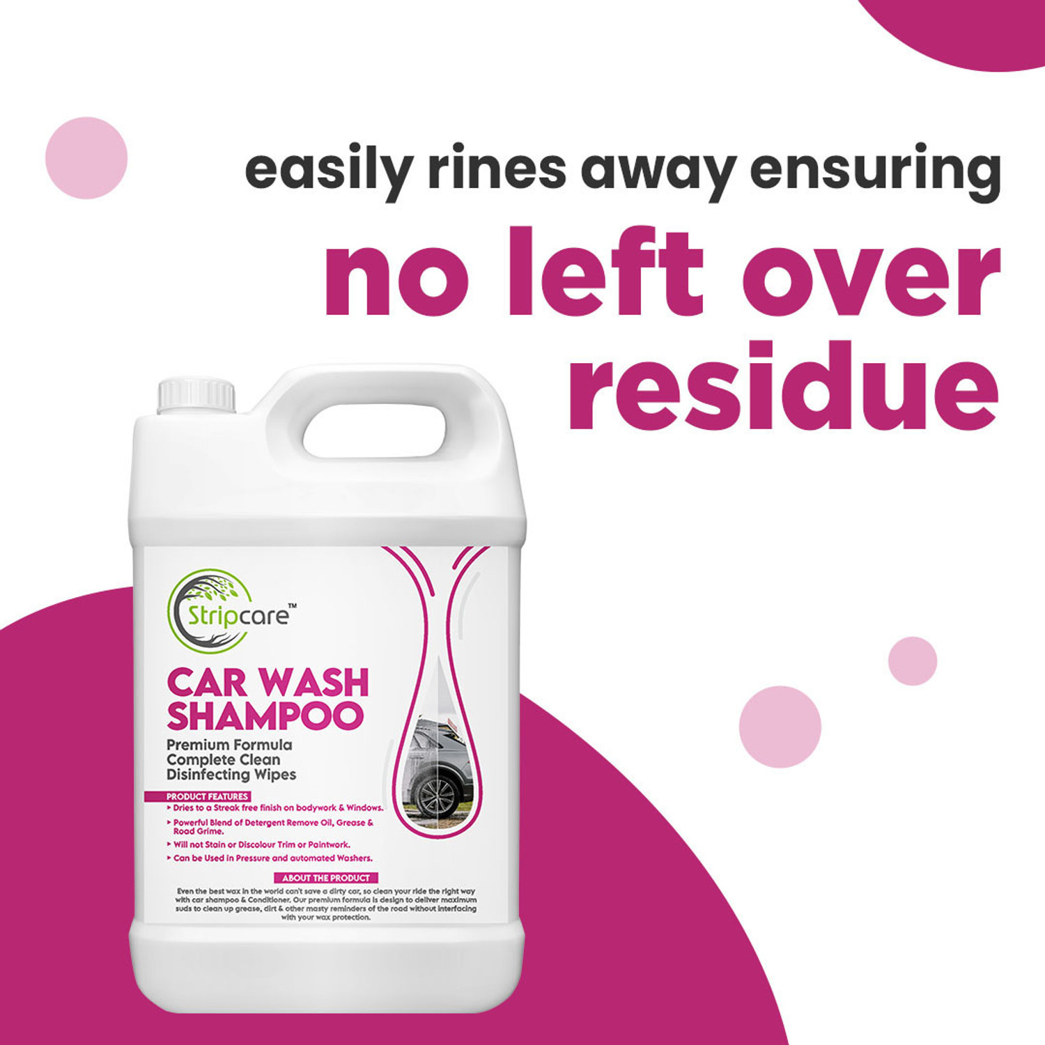Image of Stripcare Power Shine Car Wash Shampoo Car Washing Liquid
