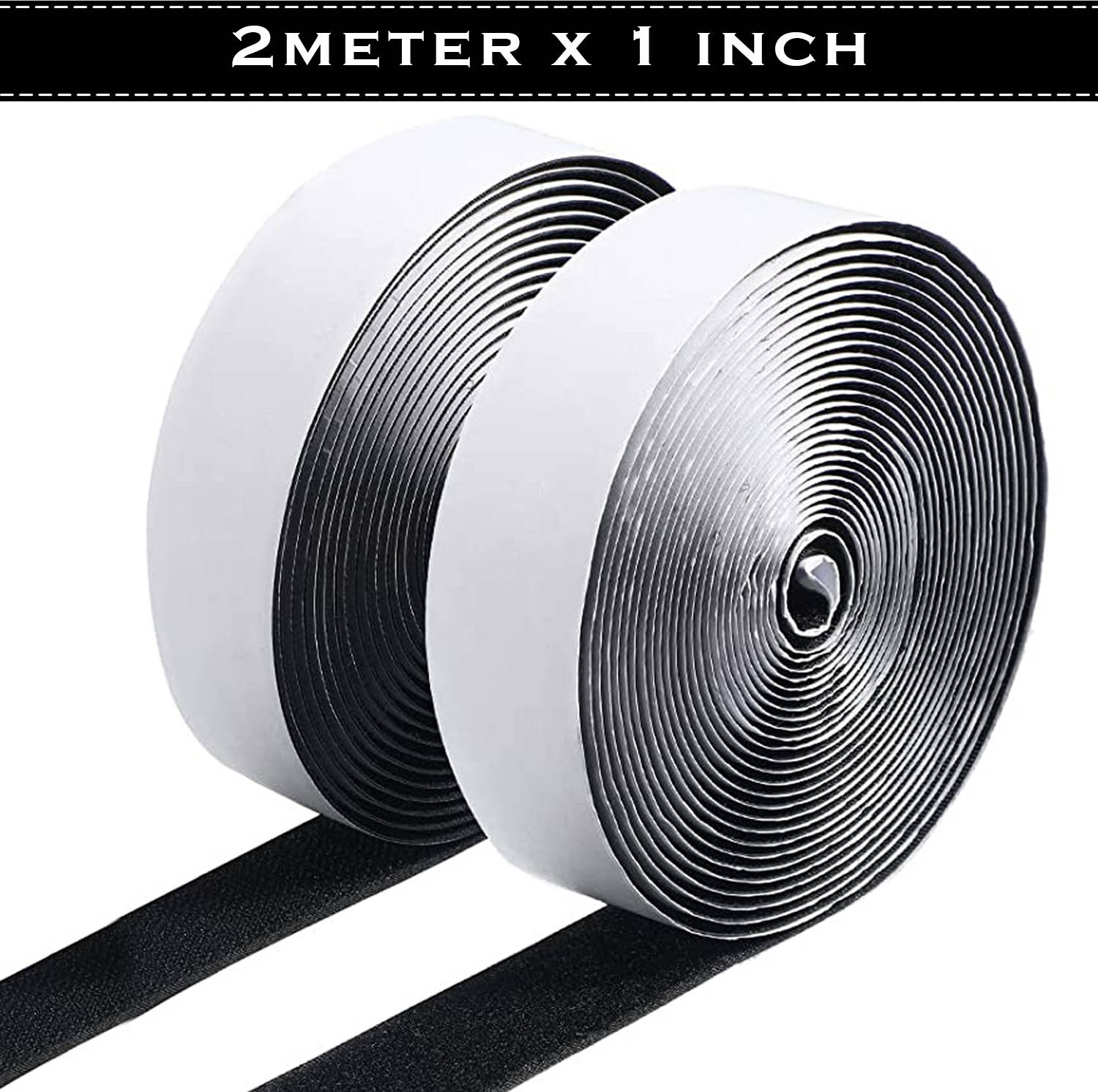 Aryan Utsav Self-Adhesive Hook and Loop Tape Roll, Sticky Back, Both Indoor and Outdoor Use Stick-on Velcro