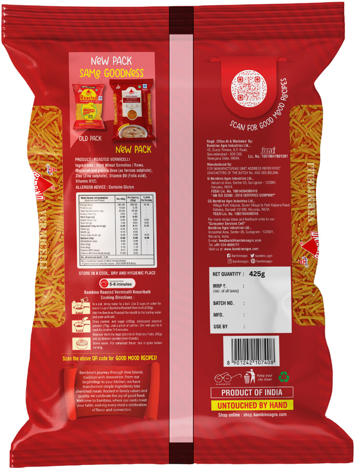 Image of Bambino Vermicelli 400 g