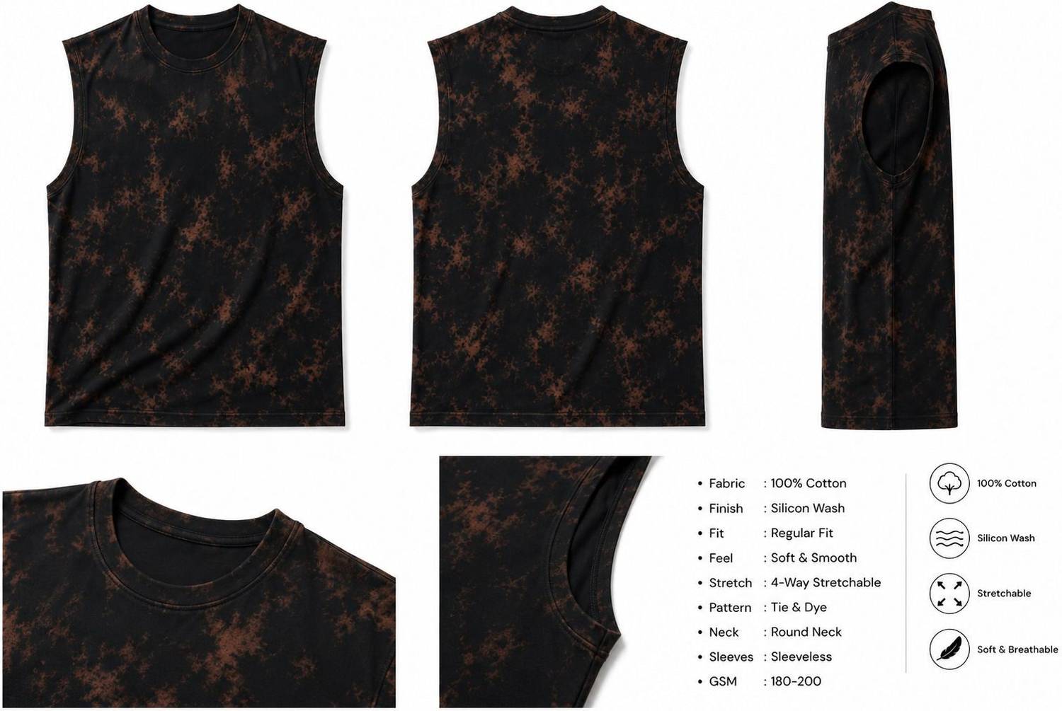 NEXTRAA Men Black Vest - Image 3