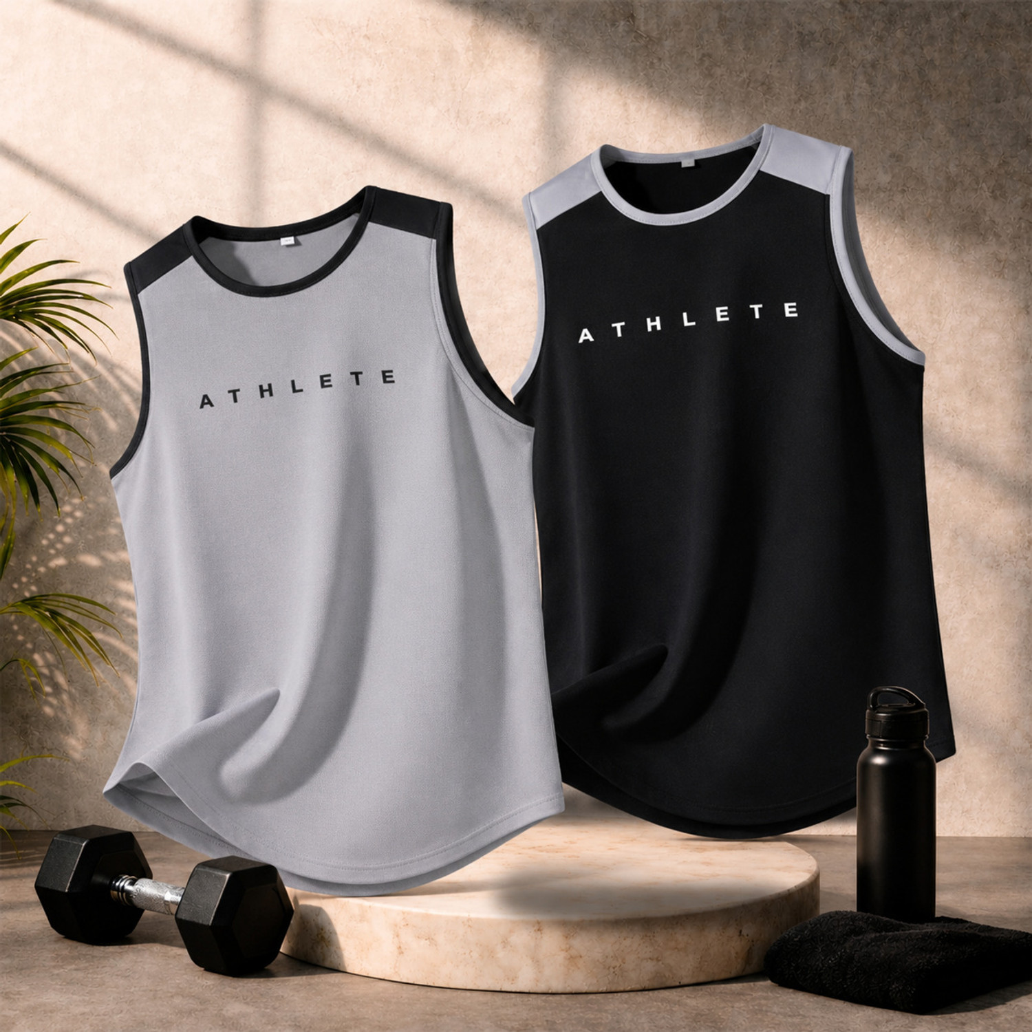 Image of RMLKN Printed Men Round Neck Grey, Black T-Shirt