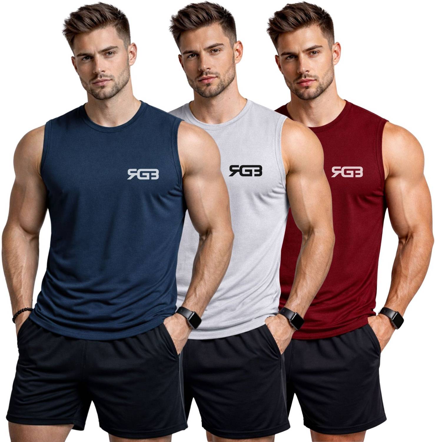 3colors Men Vest