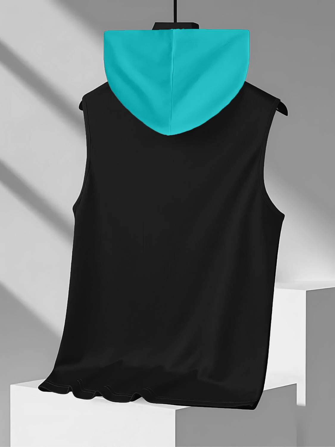 zenfit Colorblock Men Hooded Neck Light Blue T-Shirt - Image 3