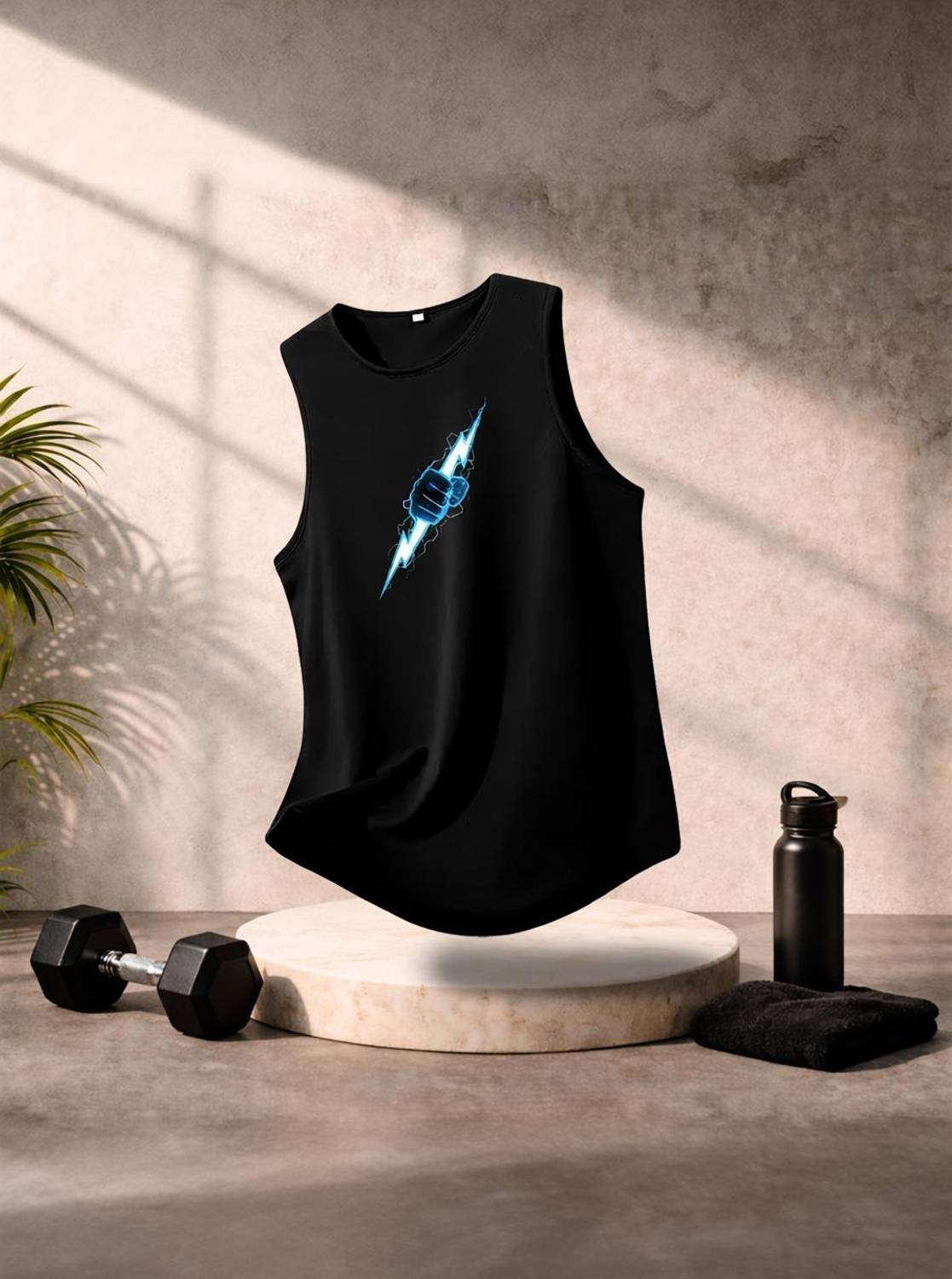 Boxman Printed Men Round Neck Black T-Shirt