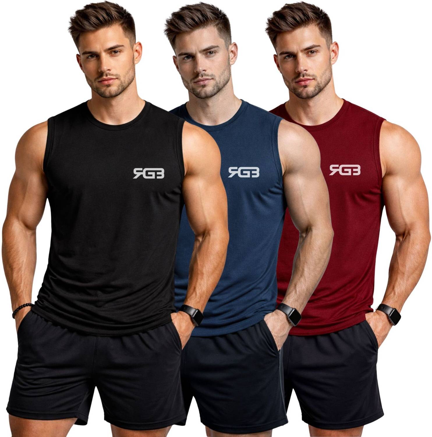 3colors Men Vest
