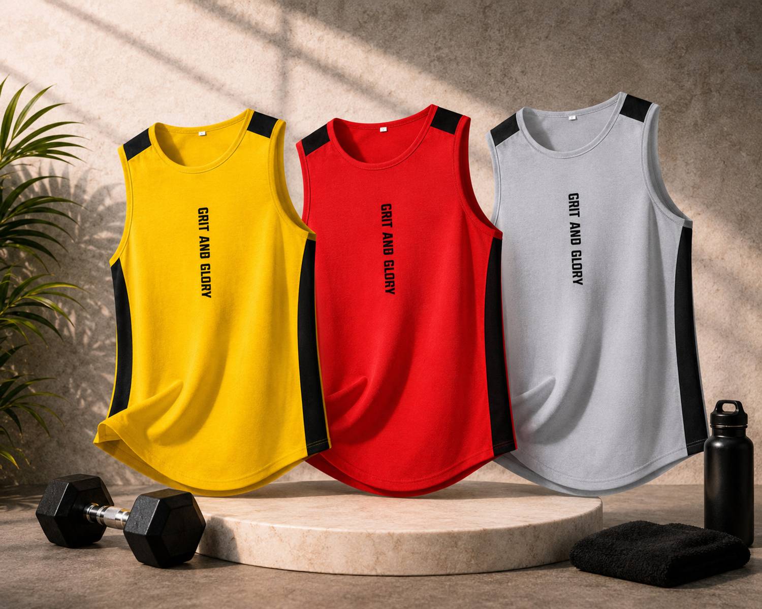 UNIVAAN Pack of 3 Men's Gym Vests - Image 1