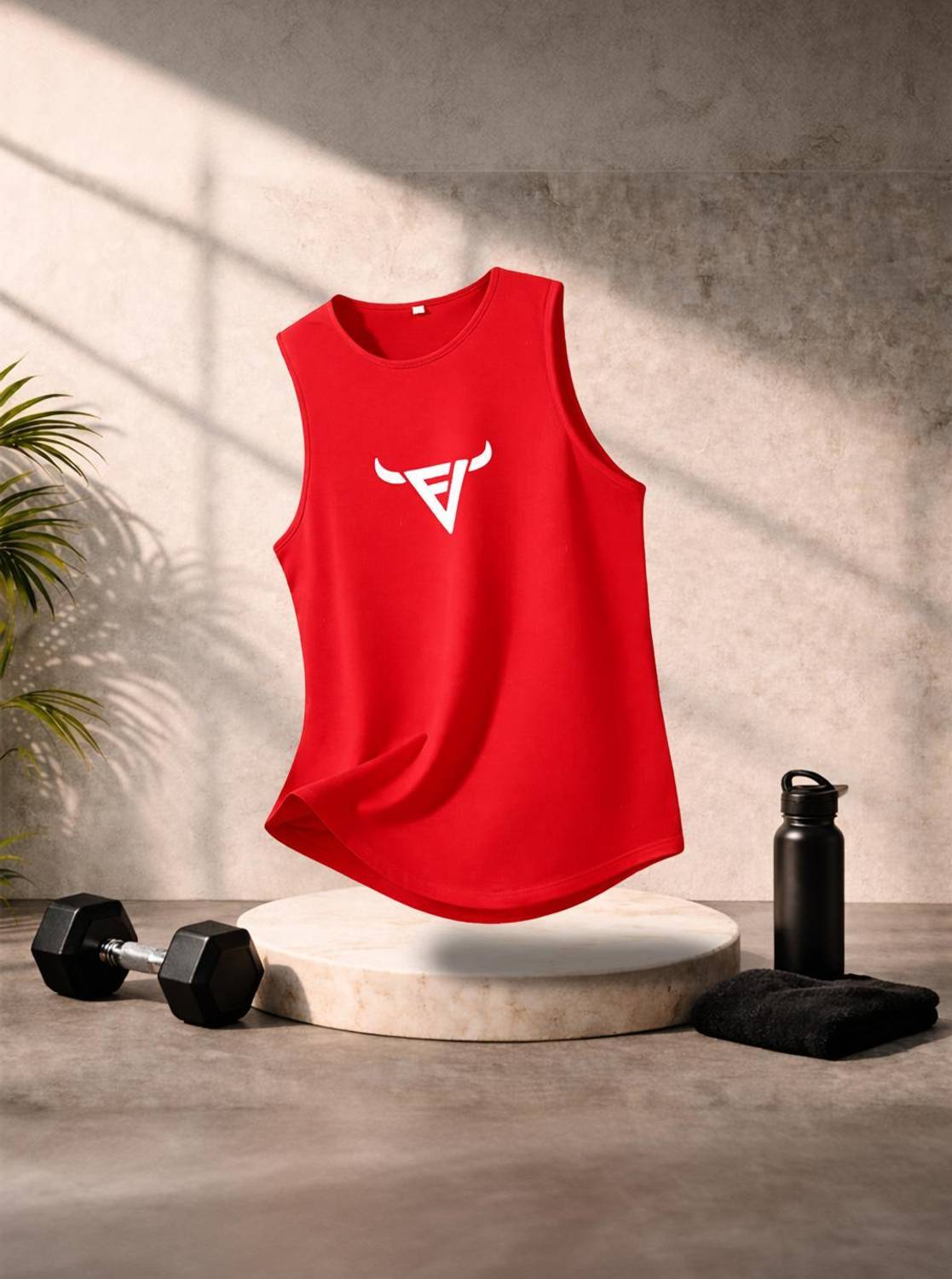 Boxman Printed Men Round Neck Red T-Shirt