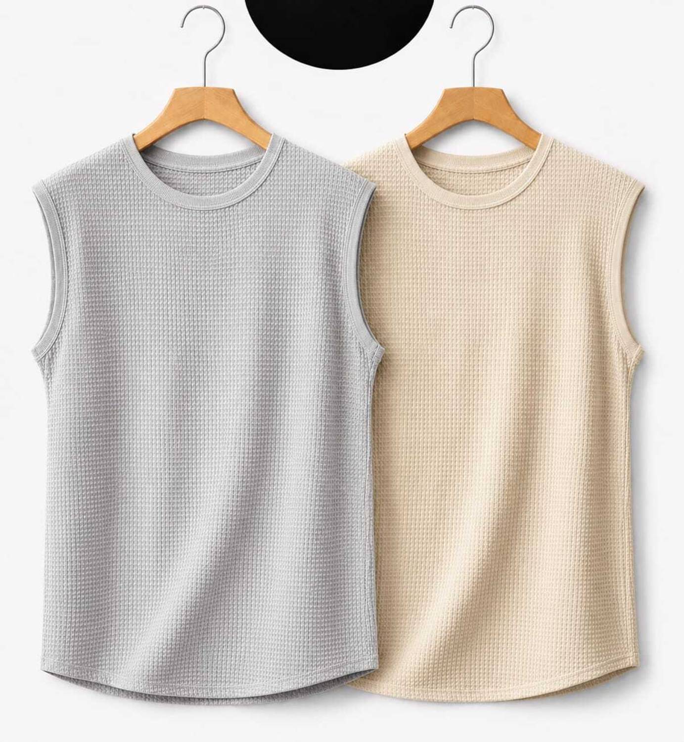 VISEWISH Pack of 2 Textured Muscle Summer Men Vest - Image 1