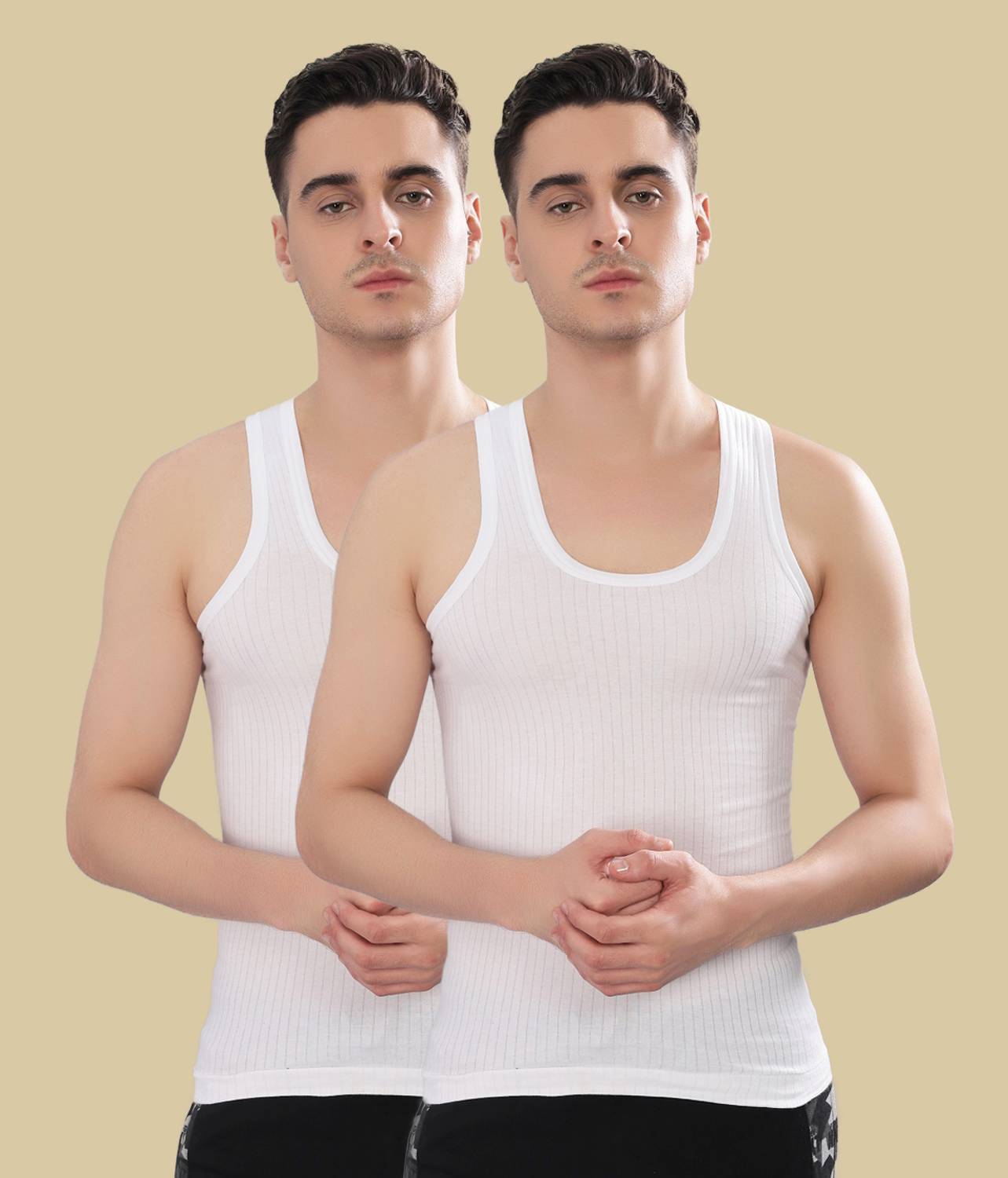Dollar Bigboss Pack of 2 Hutch Cotton Men Vest