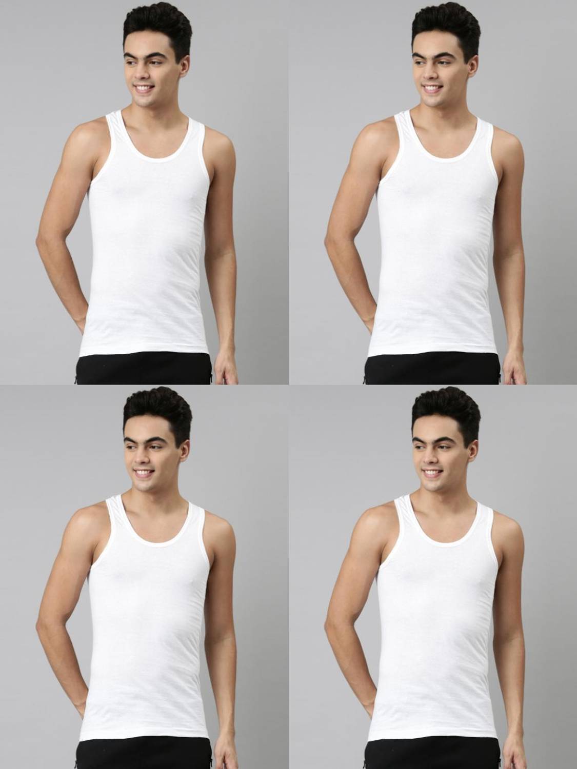 Dixcy Scott Josh Pack of 4 100% Breathable Cotton Men Vest