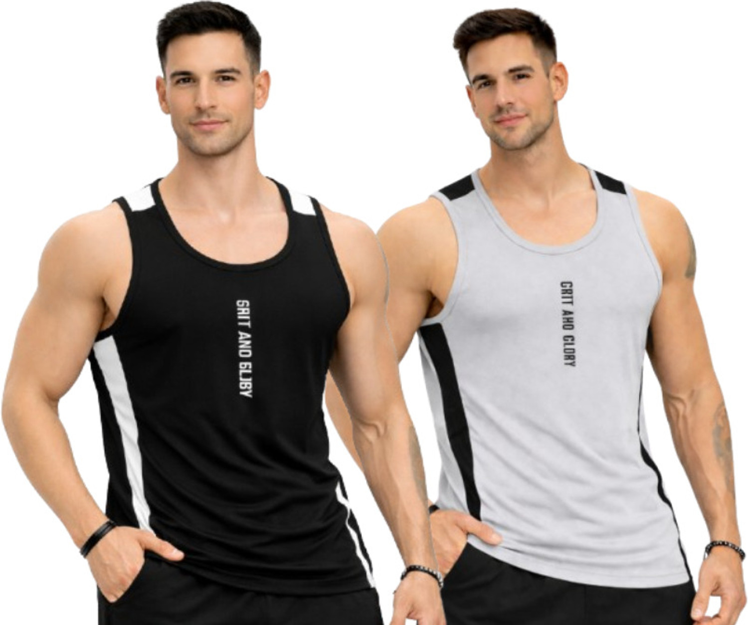 Image of Expert Choice Printed Men Round Neck Black, Grey T-Shirt