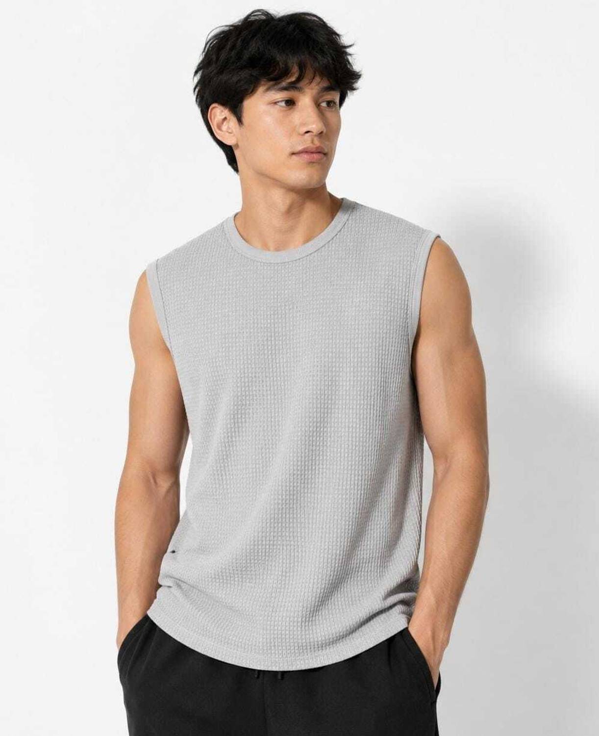 VISEWISH Pack of 2 Textured Muscle Summer Men Vest - Image 3
