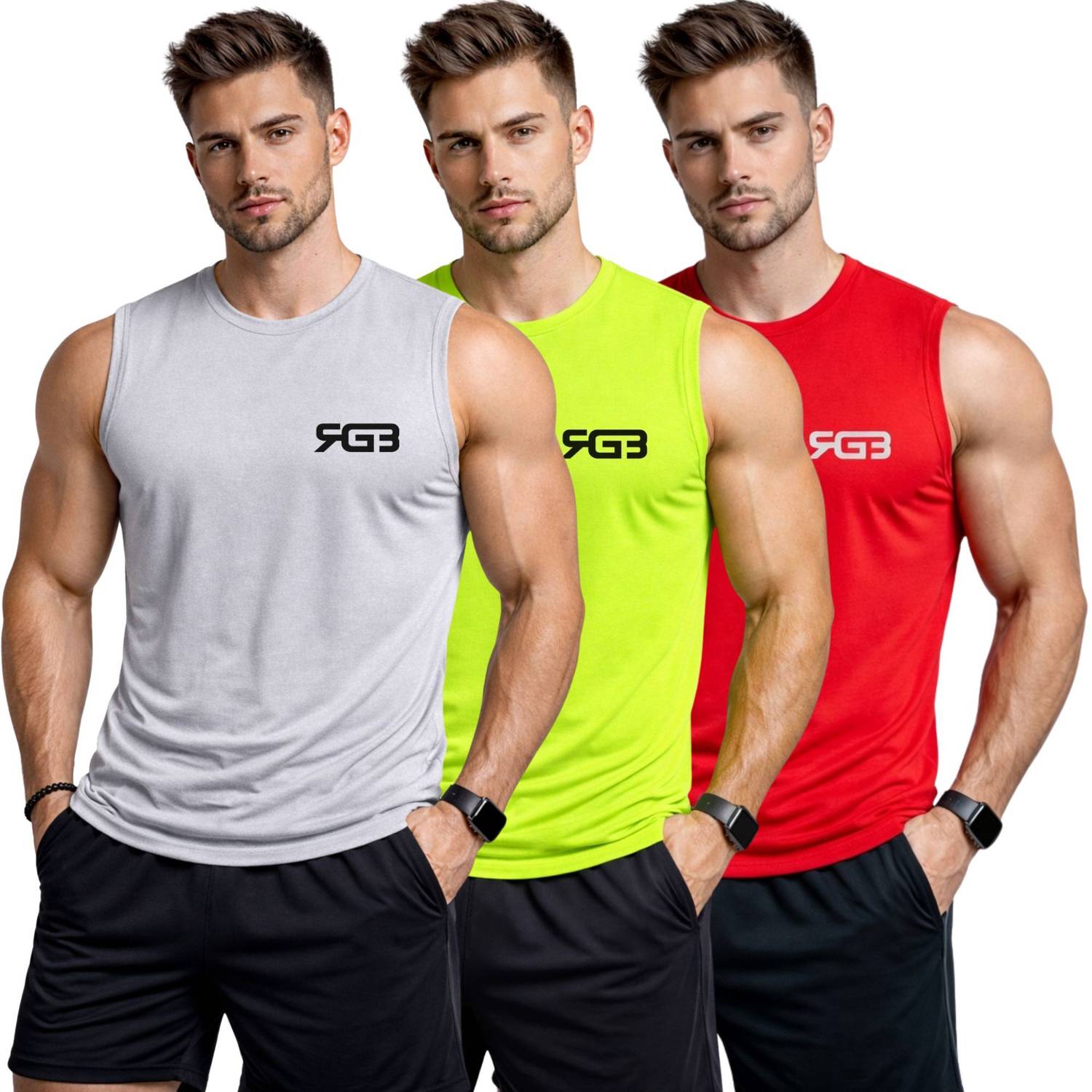 3colors Men Vest