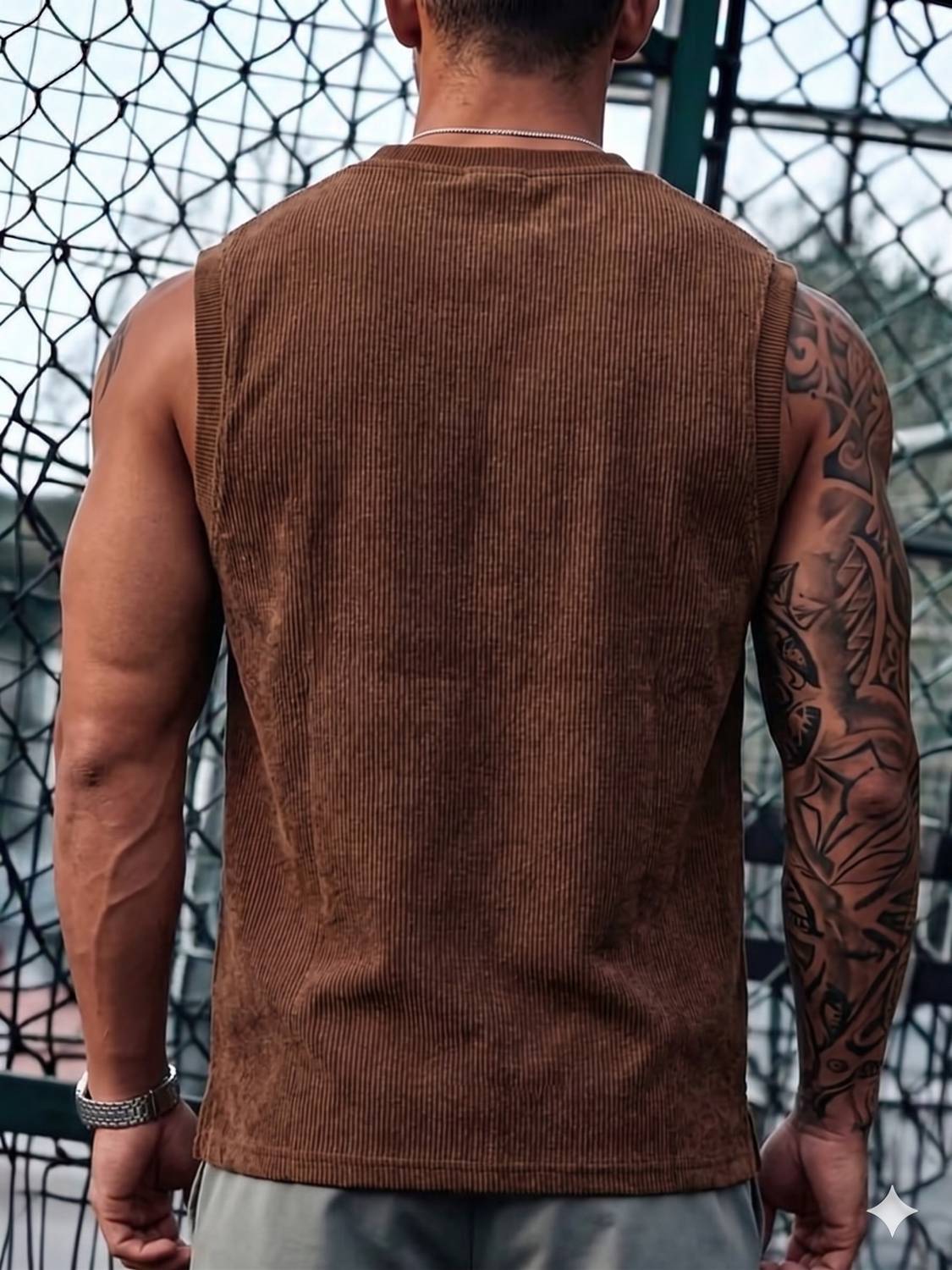 Diversify Men Brown Round Neck T-Shirt - Image 2