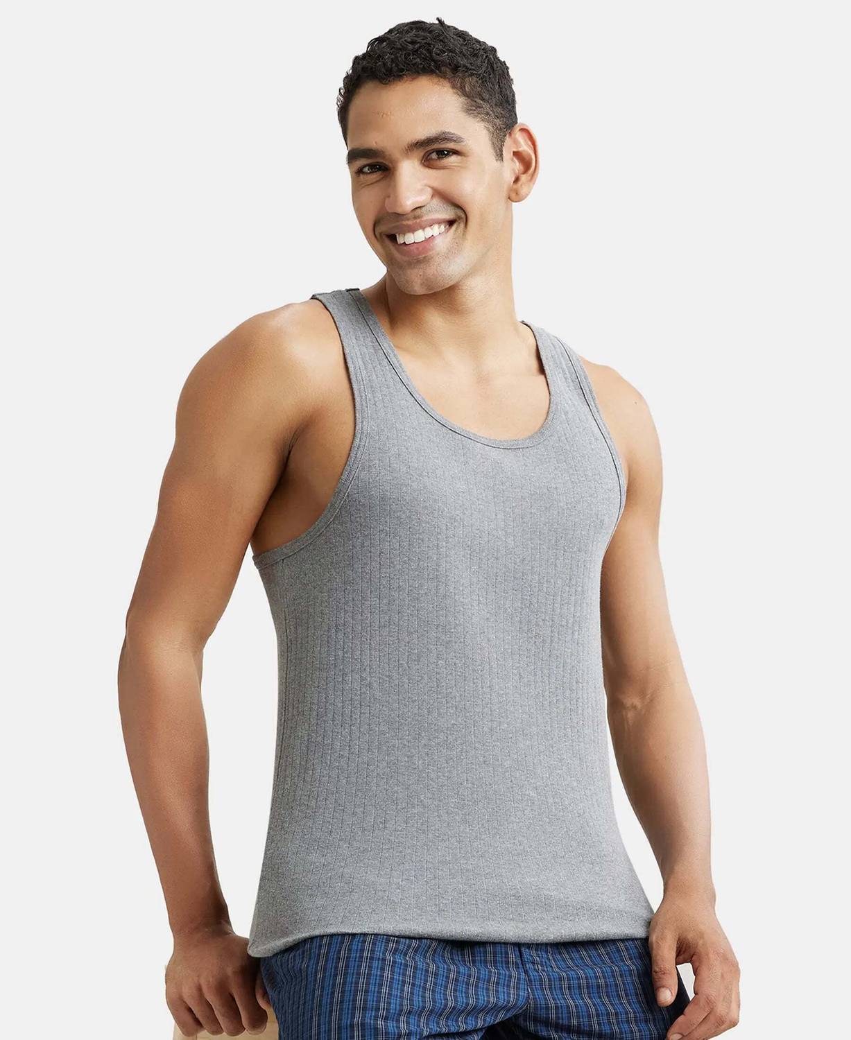 JOCKEY Men Vest - Buy Grey Melange JOCKEY Men Vest Online at Best