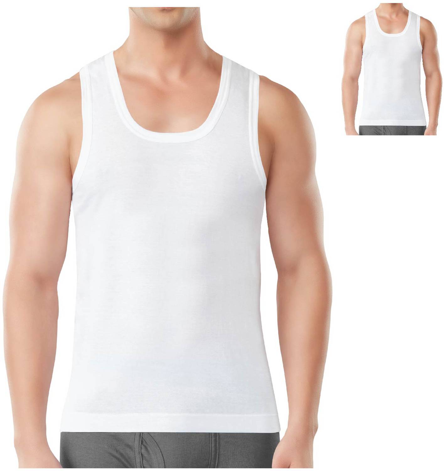 Dixcy Scott Originals Men Vest White Pack of 2 - Image 1
