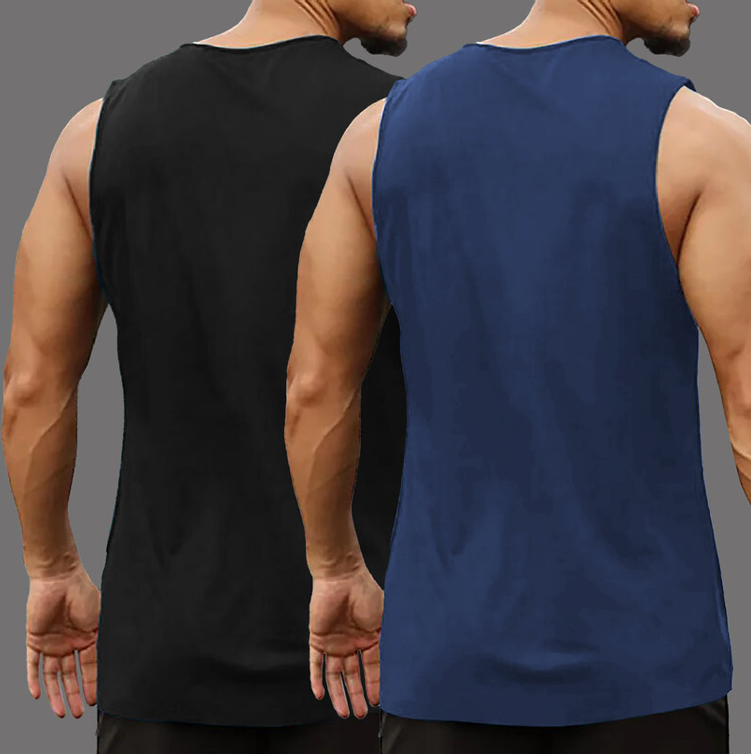 Image of RK CLOTHINGS Cotton Blend Fabric Gym Vest