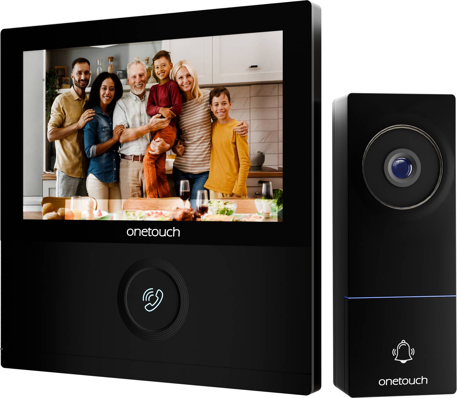 ONETOUCH OT-ADP-A4 Black Video Door Phone Price in India - Buy