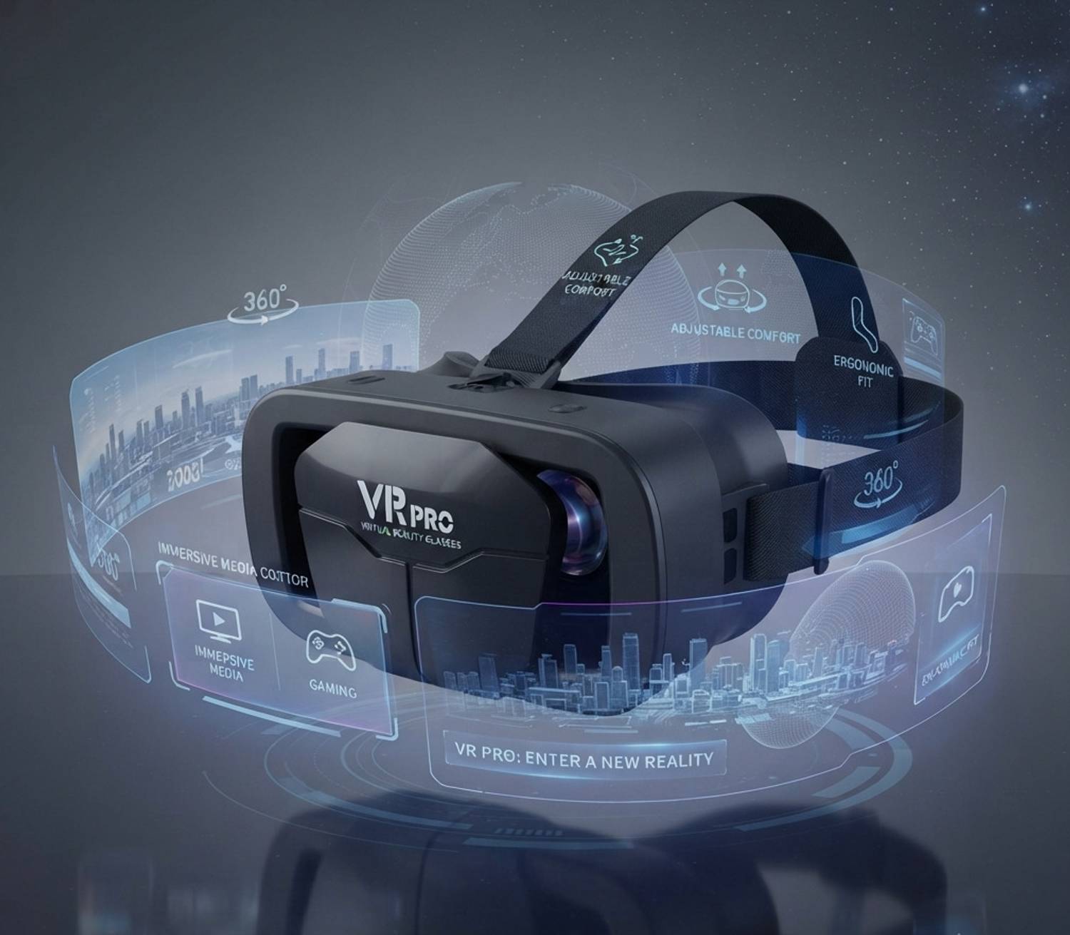 Buyitonline Black VR Video Glasses - Image 2