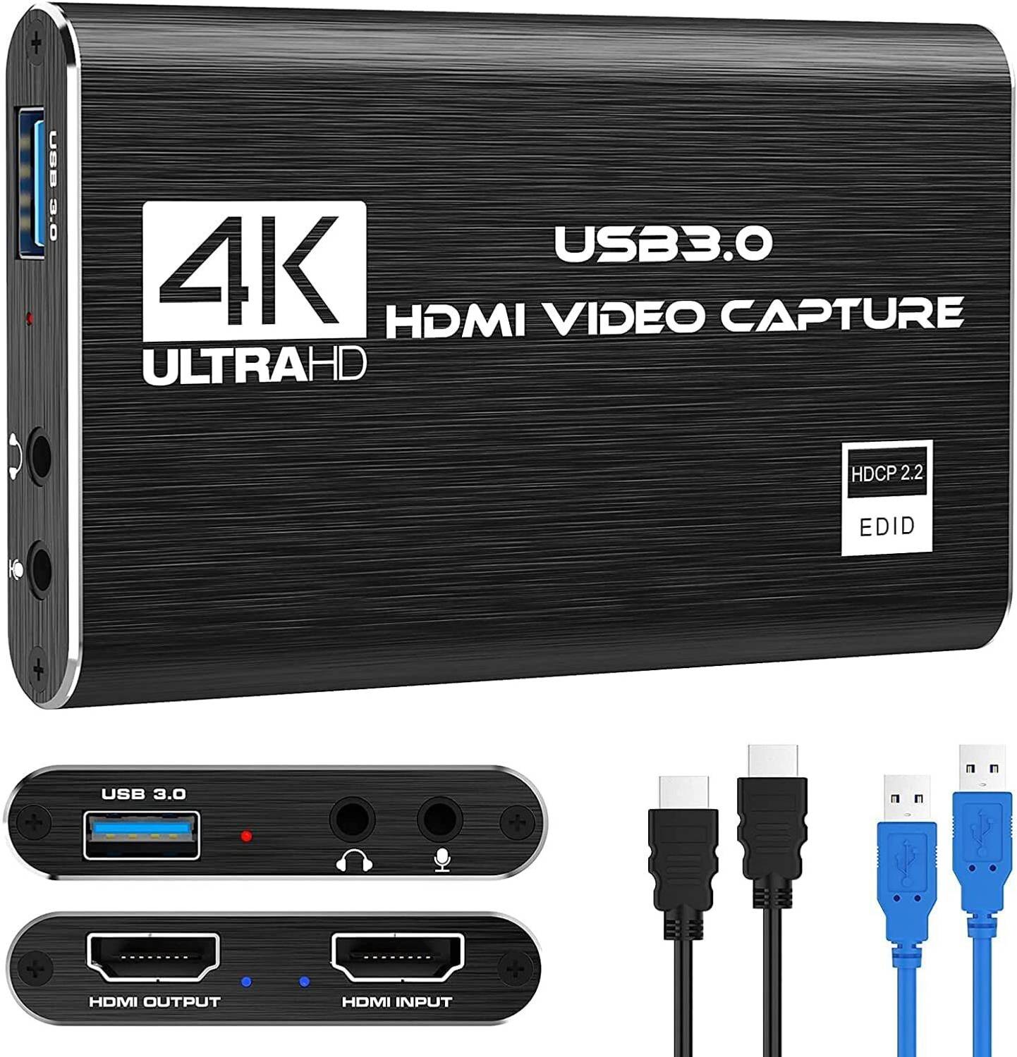 Etzin 4K USB 3.0 HDMI Video Capture(EPL-795HVC002) 1080 inch Blu-