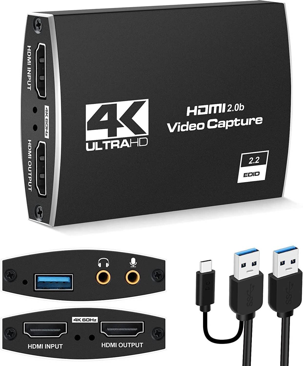Tobo Capture Card USB 3.0, 4K HDMI Video Capture Card to USB/Type