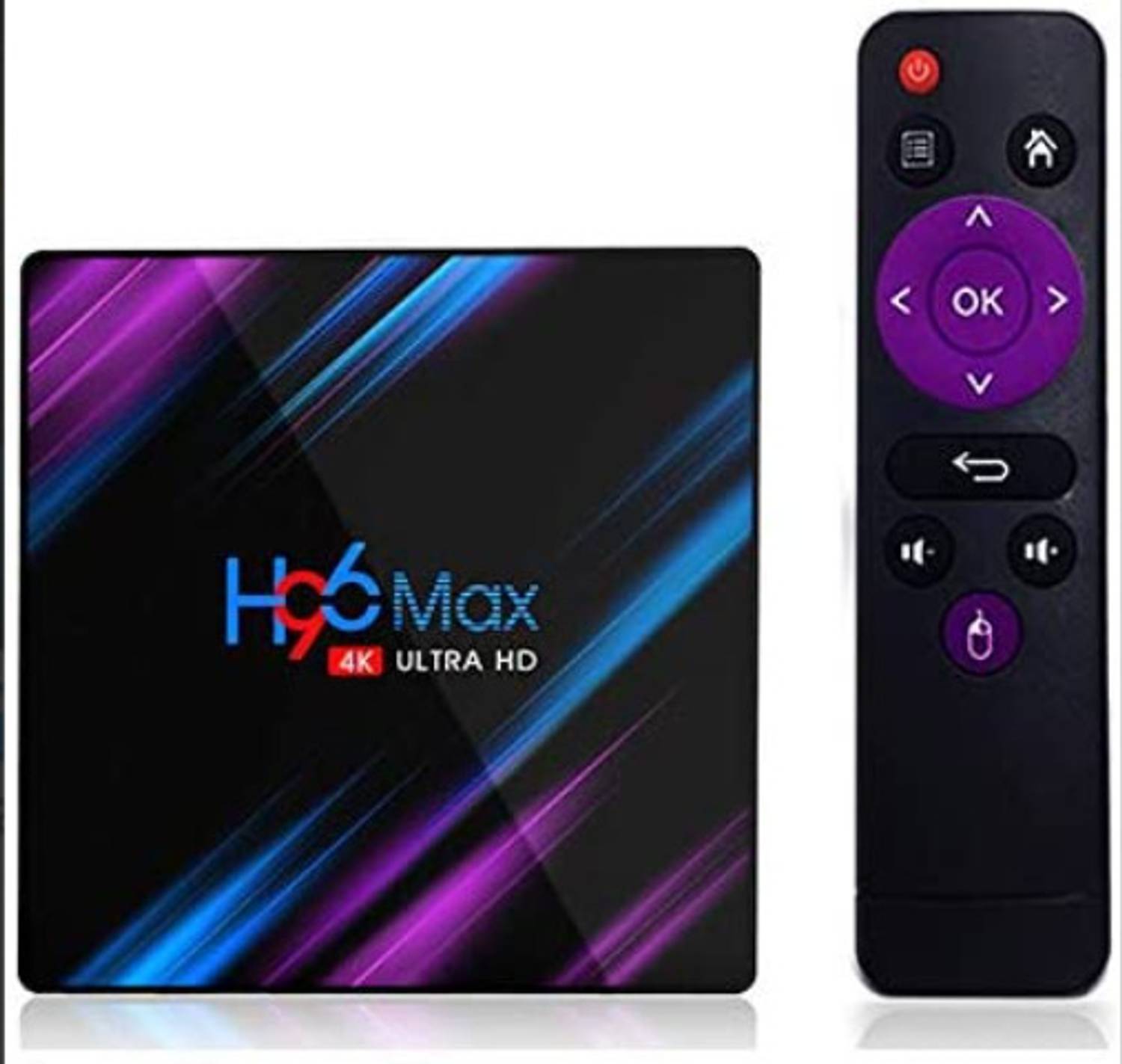 V88R 4K UHD Android TV Box, Quad Core, 4GB RAM 32GB, Dual WiFi, H