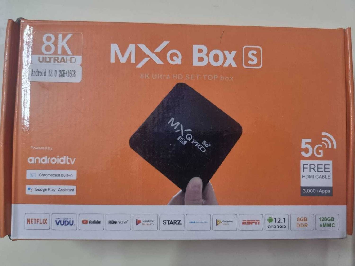MXQ Android 13 2GB RAM/16GB ROM 64Bit Quad Core Wi-Fi UHD 10K 108